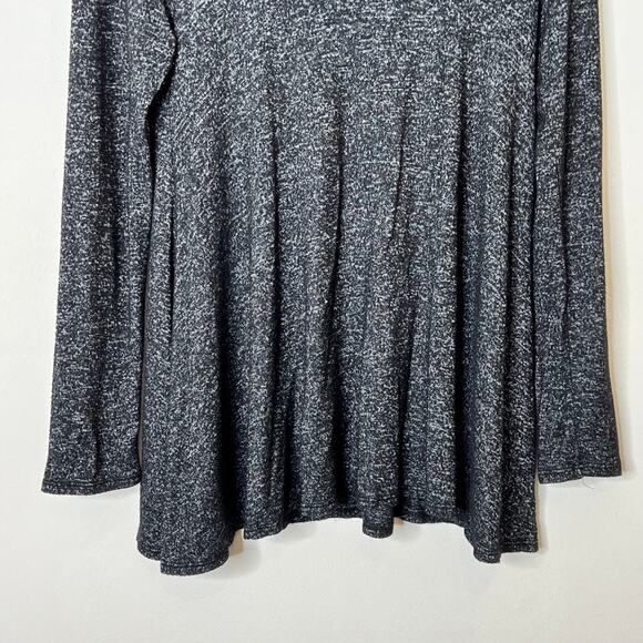 Modcloth Long Sleeve Cowl Neck Top Black Gray Small - Picture 4 of 8